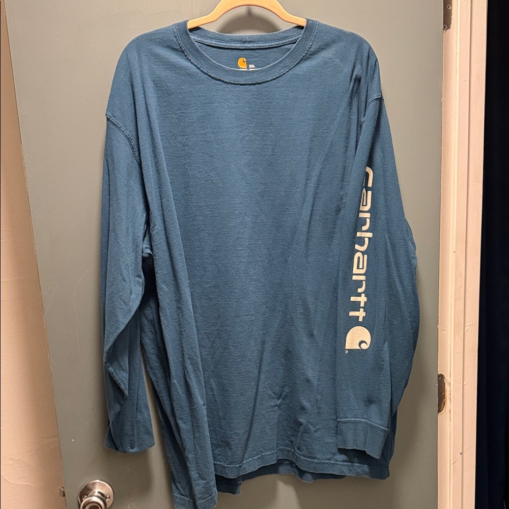 Carhartt Men's Teal Long Sleeve Tee
